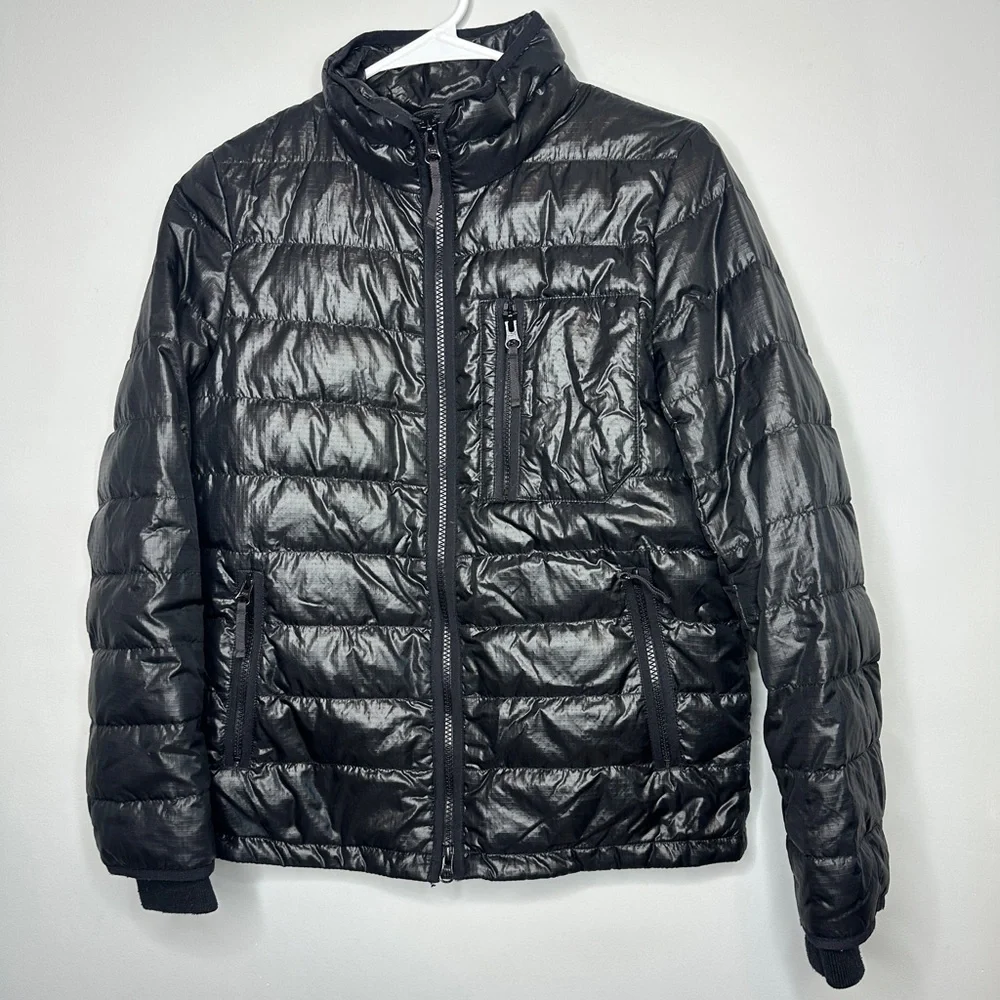 J. Crew Down Feather Puffer Jacket Black Womens‎ XS